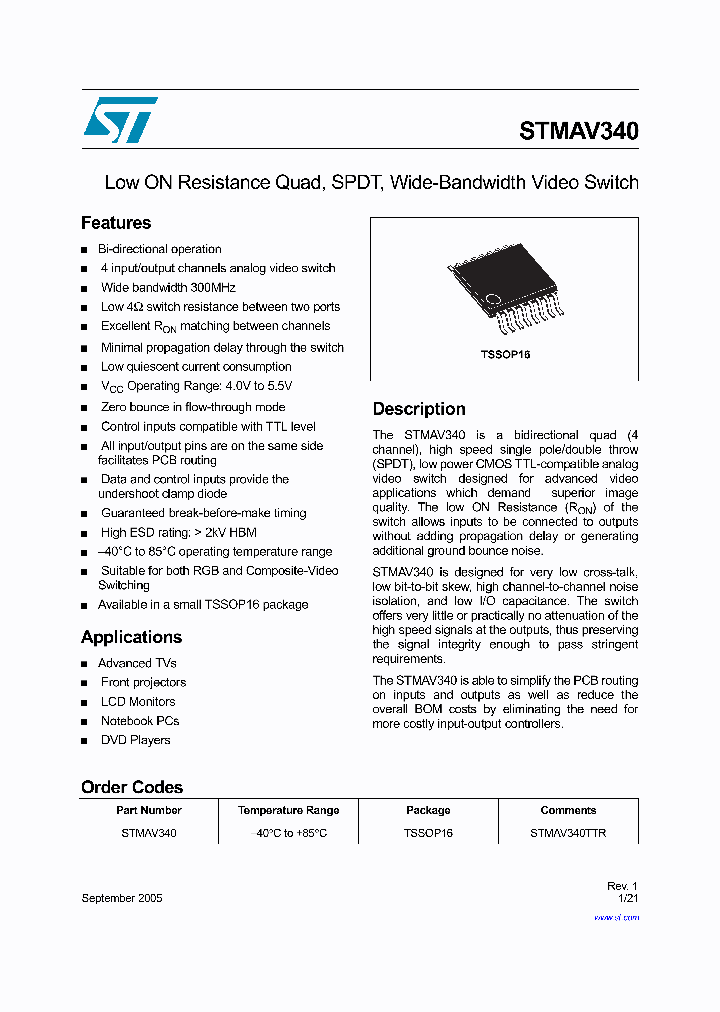 STMAV340_1087543.PDF Datasheet