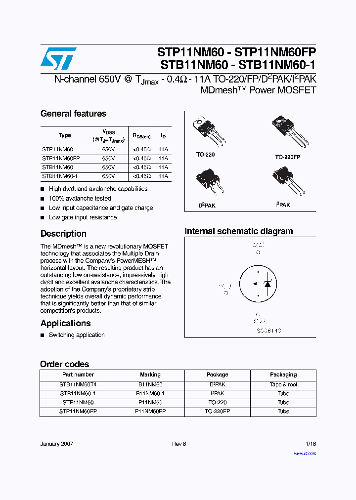 STP11NM6007_1318843.PDF Datasheet