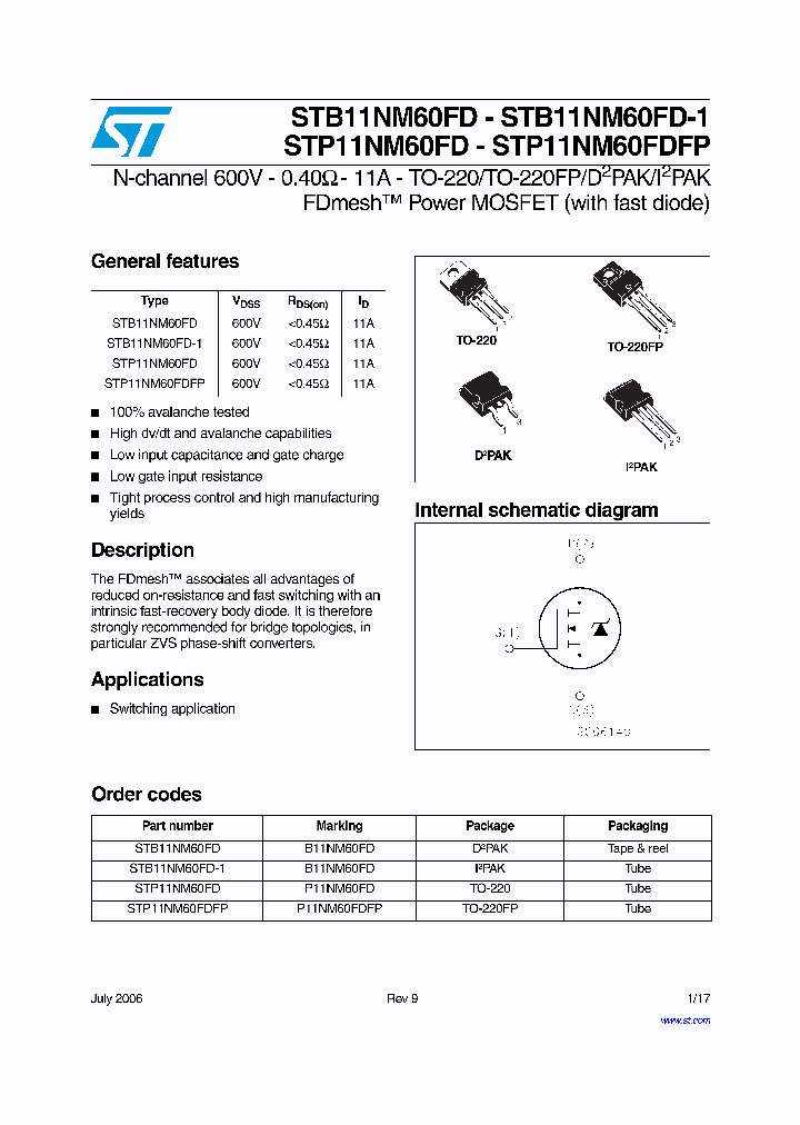 STP11NM60FDFP_1318845.PDF Datasheet