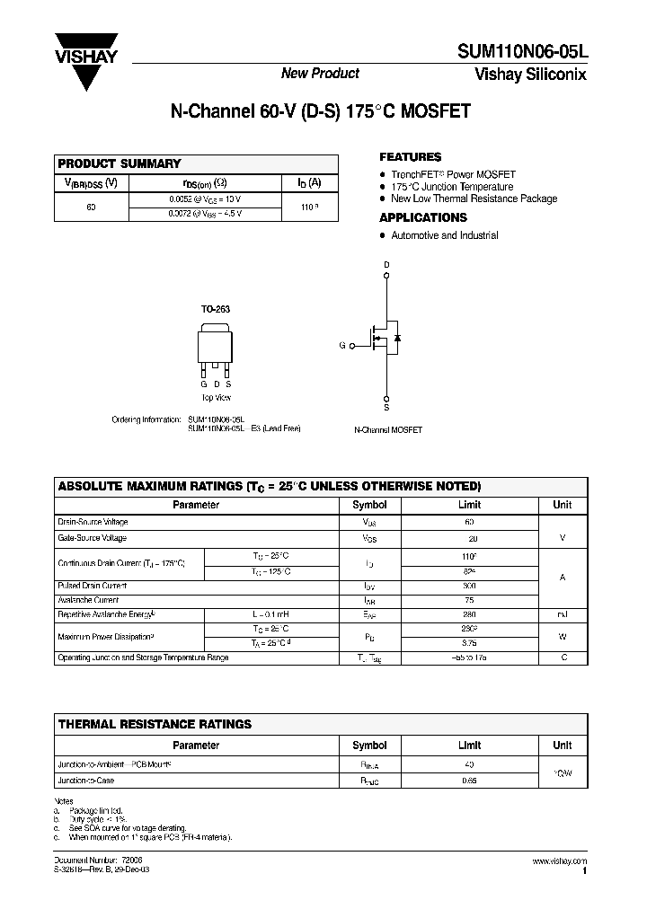 SUM110N06-05L_1319805.PDF Datasheet