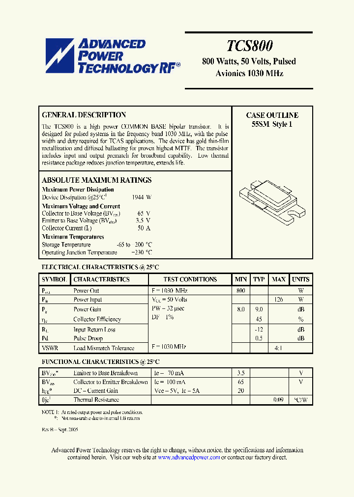 TCS800_1323159.PDF Datasheet