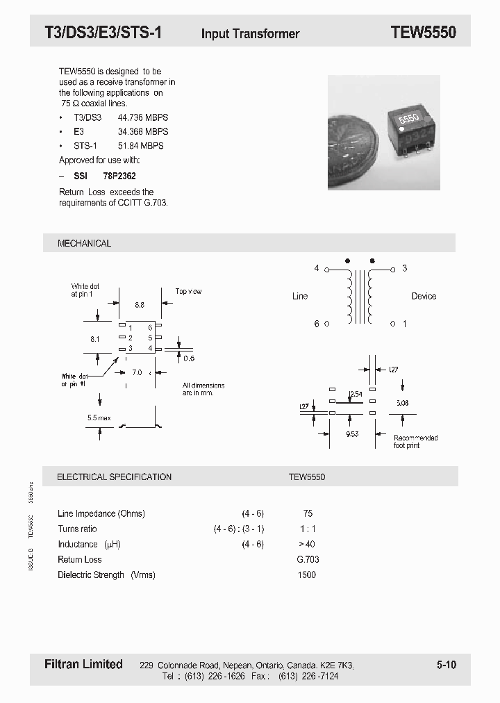 TEW5550_1324237.PDF Datasheet