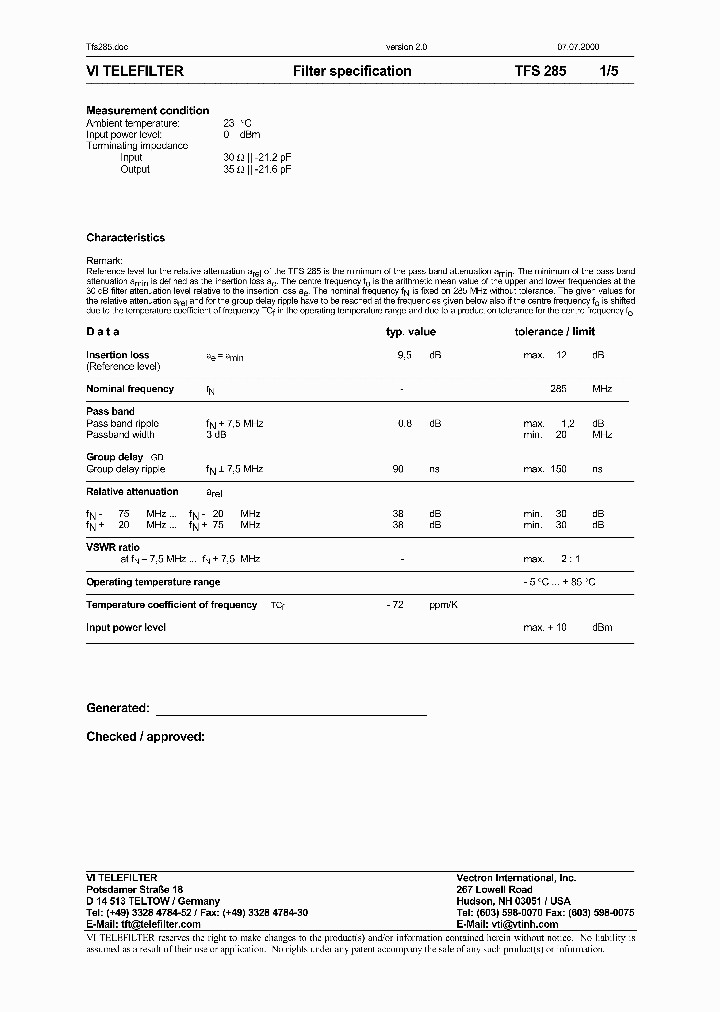 TFS285_1324540.PDF Datasheet