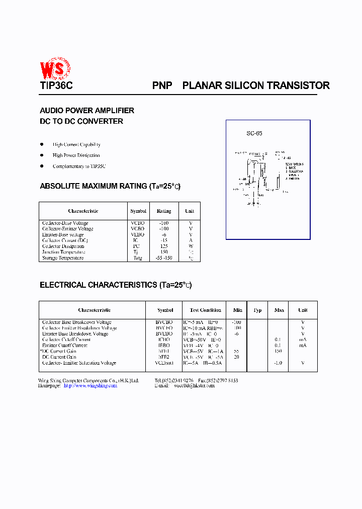 TIP36C_1107515.PDF Datasheet