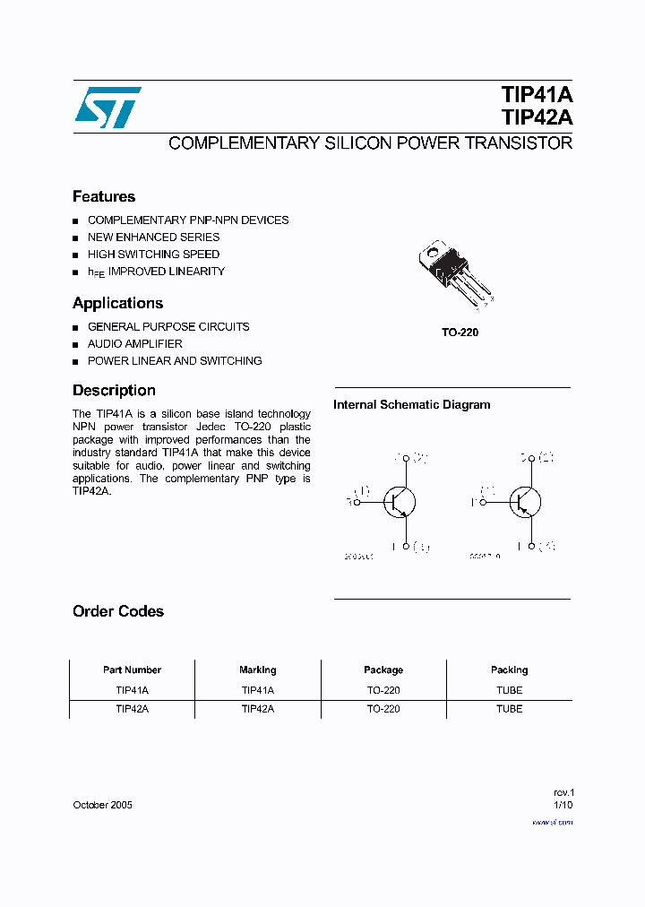 TIP42A_1325351.PDF Datasheet