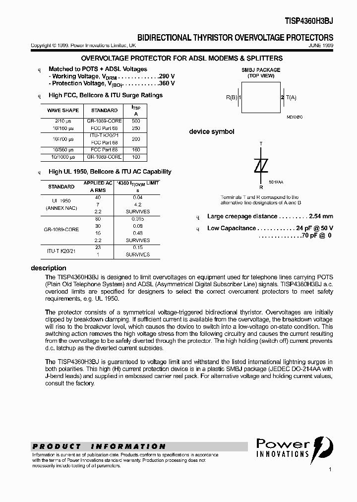 TISP4360H3BJ_1325461.PDF Datasheet