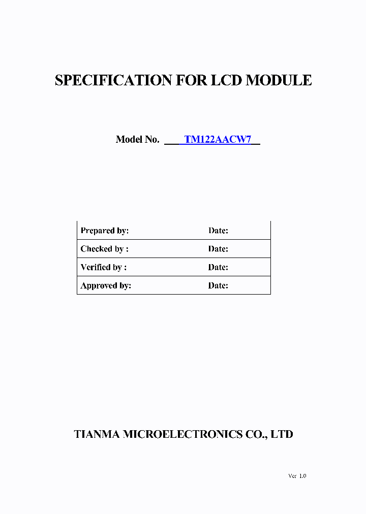 TM122AACW7_1326803.PDF Datasheet
