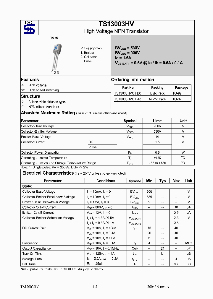 TS13003HVCTB0_1328868.PDF Datasheet