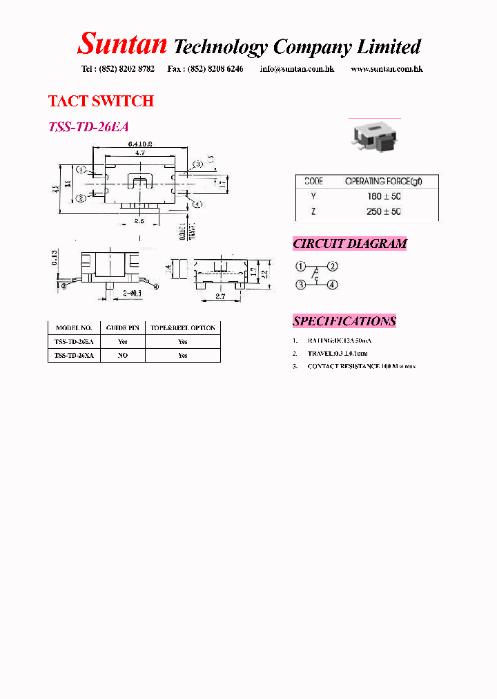 TSS-TD-26XA_1329737.PDF Datasheet