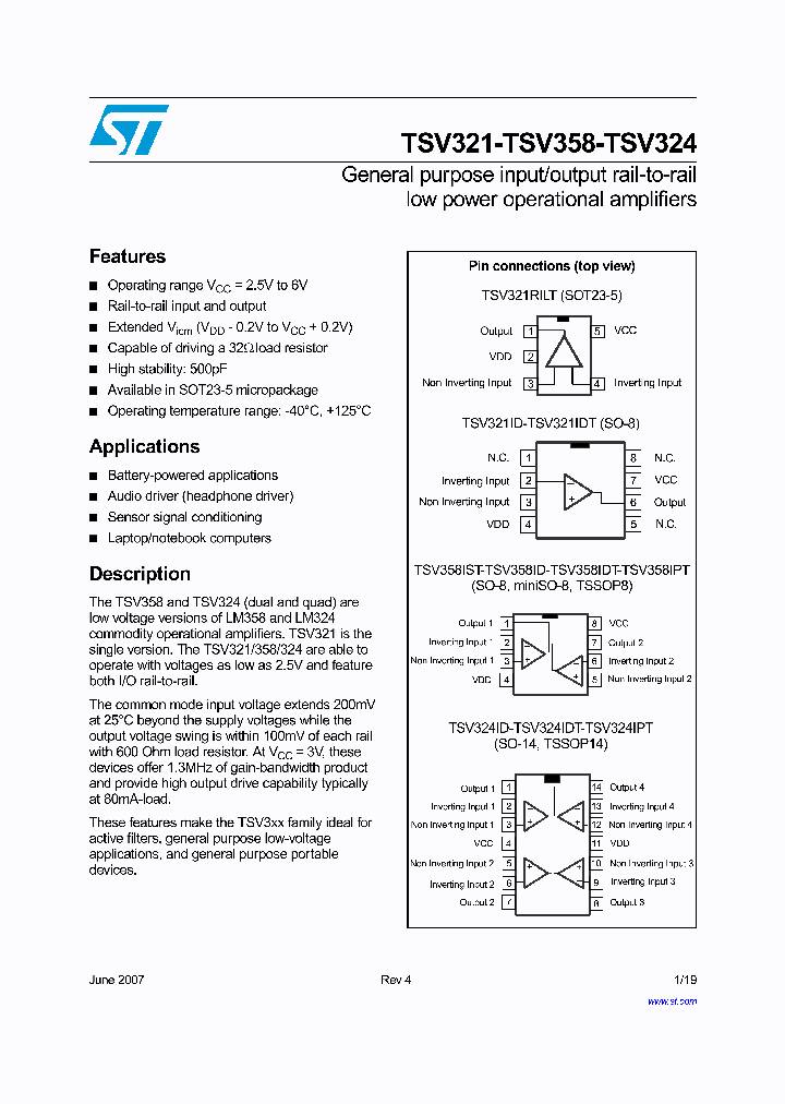 TSV358IYPT_1329756.PDF Datasheet