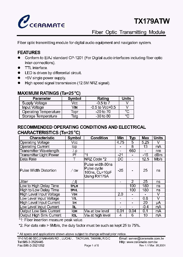 TX179ATW_1329906.PDF Datasheet