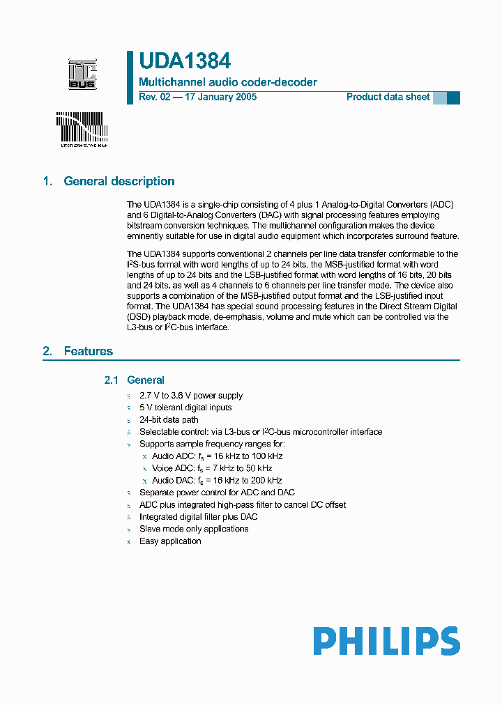 UDA1384_1065906.PDF Datasheet