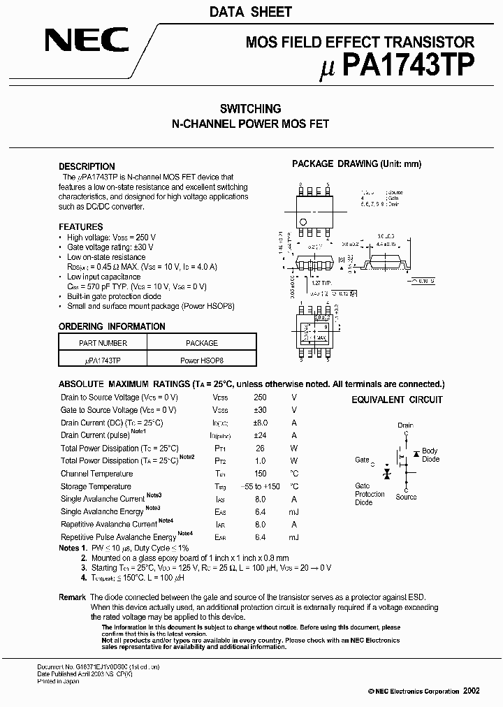 UPA1743TP_1145481.PDF Datasheet