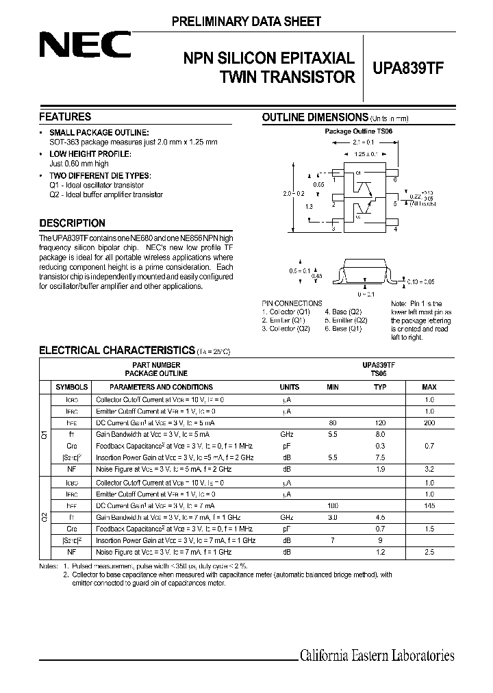 UPA839TF-T1_1331829.PDF Datasheet