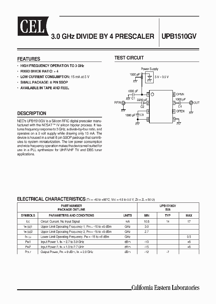 UPB1510GV-E1-A_1331847.PDF Datasheet