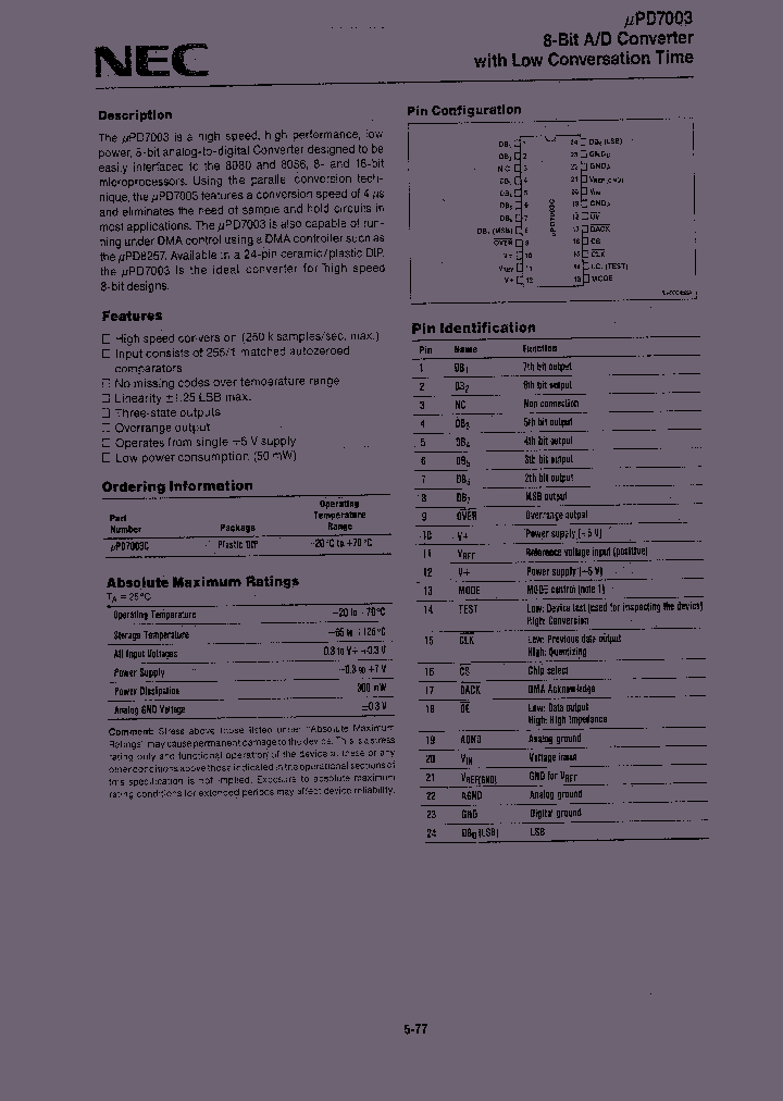 UPD7003_1034778.PDF Datasheet