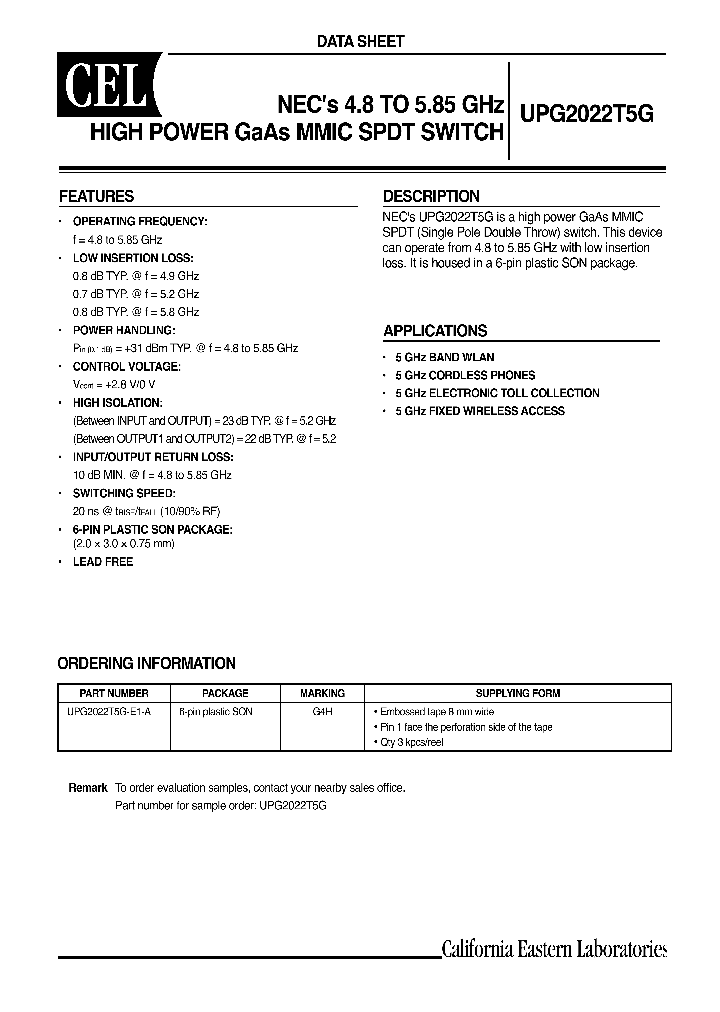 UPG2022T5G_1145776.PDF Datasheet