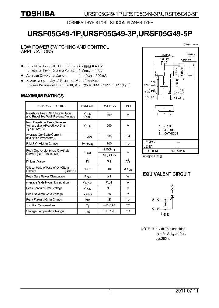 URSF05G49-5P_1332811.PDF Datasheet