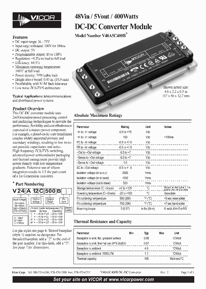 V48A5C400B_1333554.PDF Datasheet