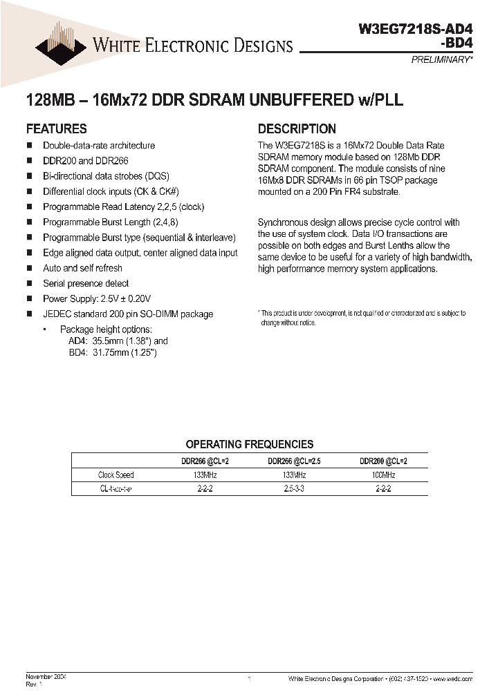 W3EG7218S265BD4_1335558.PDF Datasheet