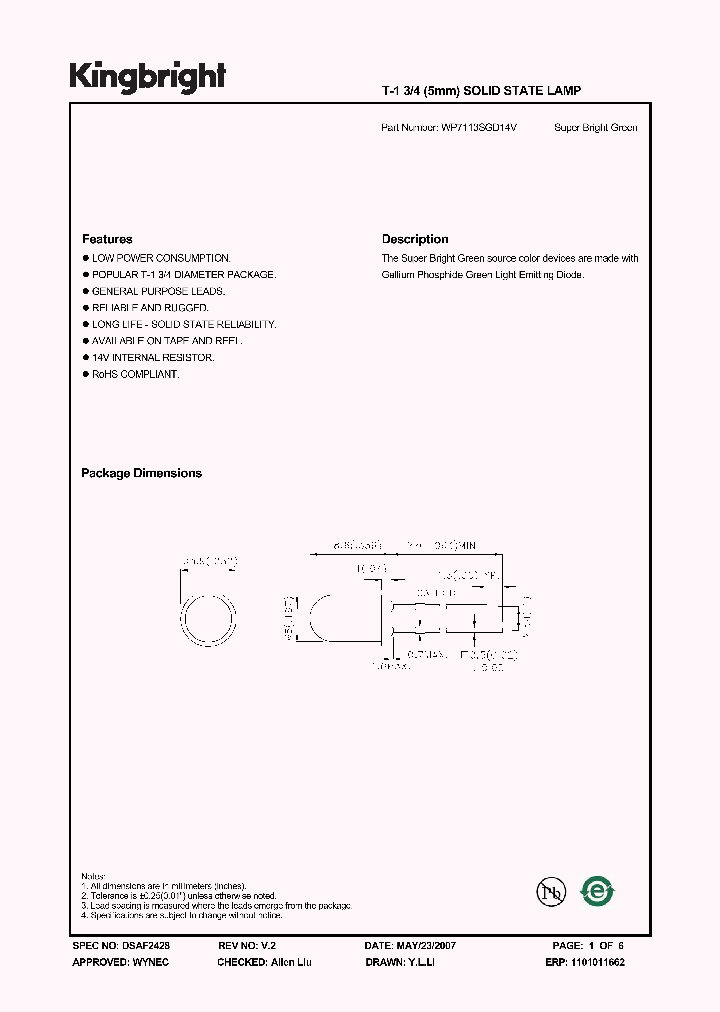 WP7113SGD14V_1336678.PDF Datasheet