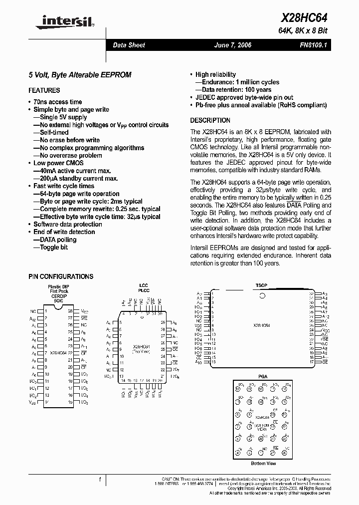 X28HC6406_1337148.PDF Datasheet