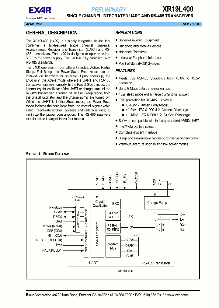 XR19L400IL40_1338231.PDF Datasheet