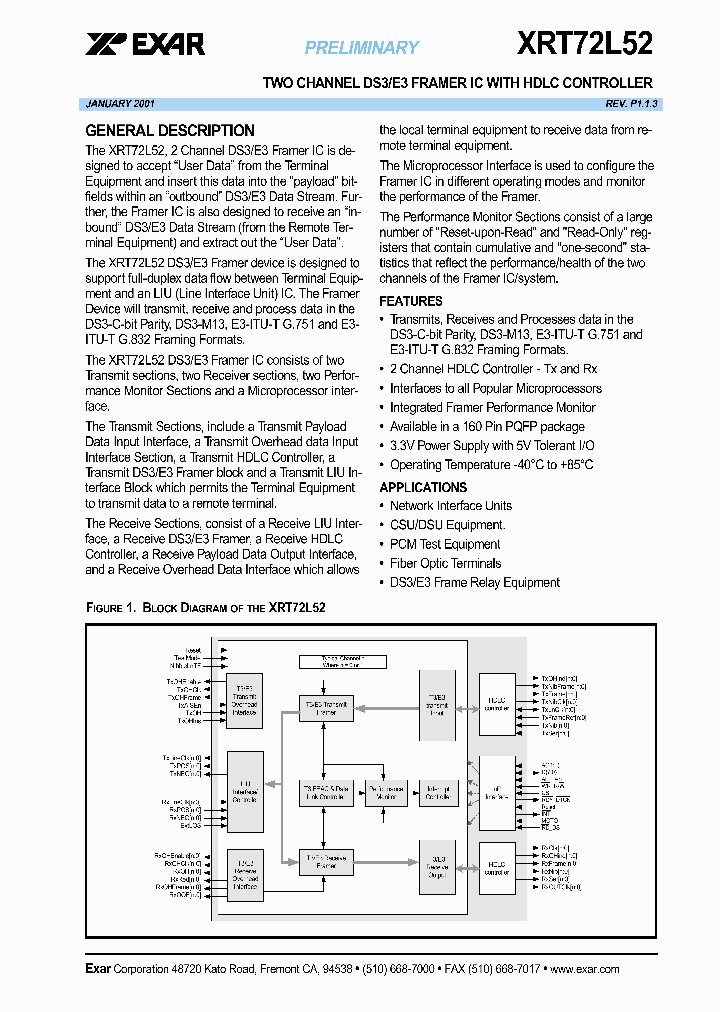 XRT72L52_1177798.PDF Datasheet