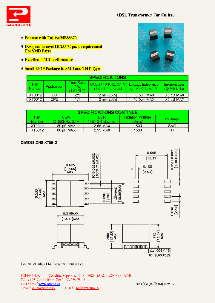 XT0012_1338485.PDF Datasheet