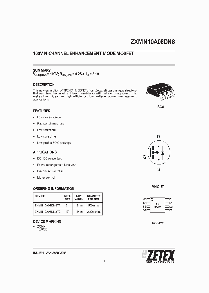 ZXMN10A08DN8TC_1339833.PDF Datasheet