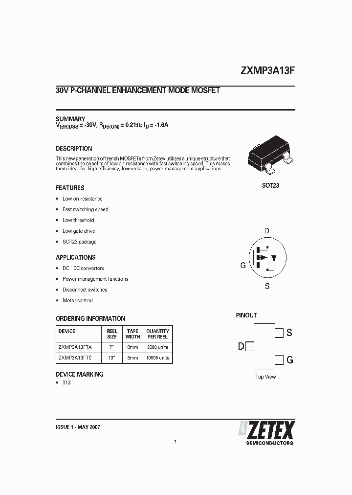 ZXMP3A13F07_1339910.PDF Datasheet