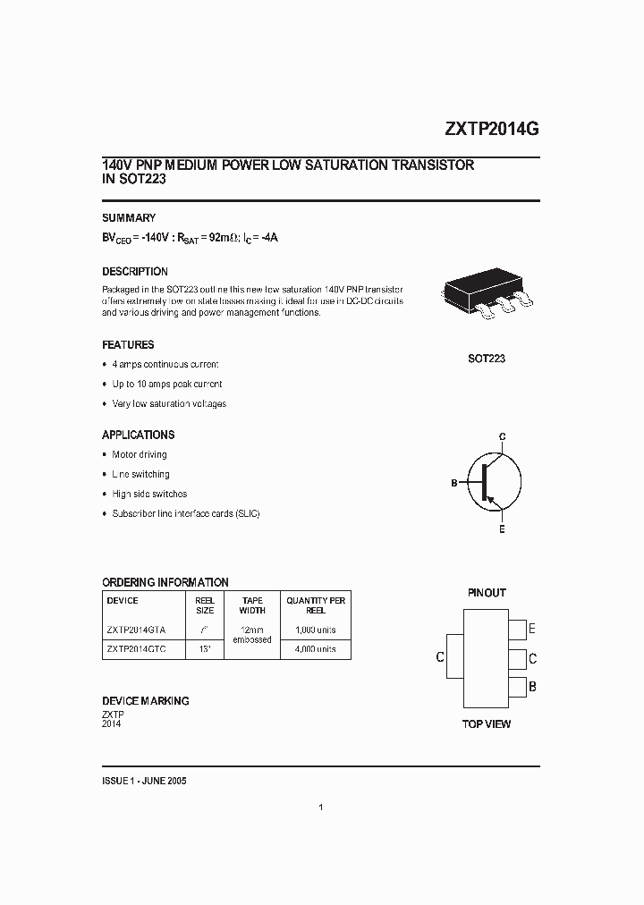 ZXTP2014GTC_1340050.PDF Datasheet