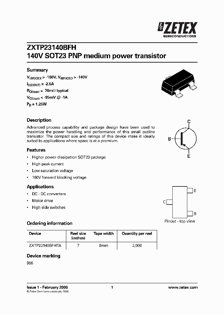 ZXTP23140BFH_1159558.PDF Datasheet