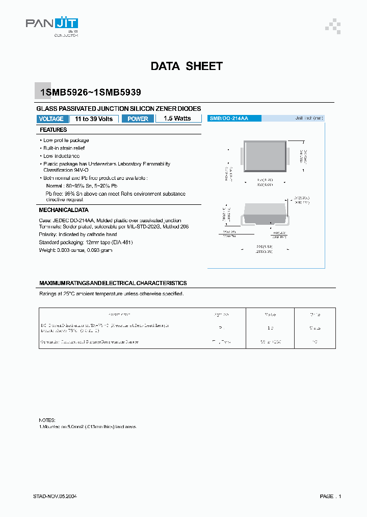 1SMB592604_4121507.PDF Datasheet