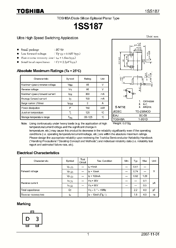 1SS18707_4126416.PDF Datasheet