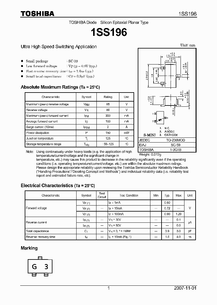 1SS19607_4126413.PDF Datasheet