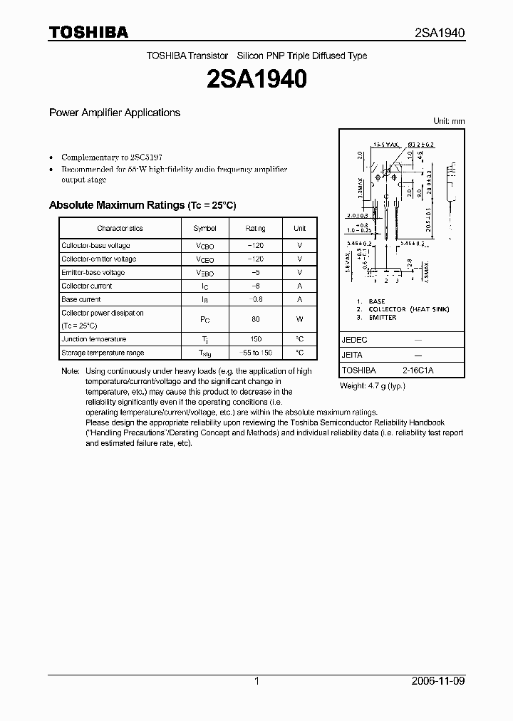 2SA194007_4114692.PDF Datasheet