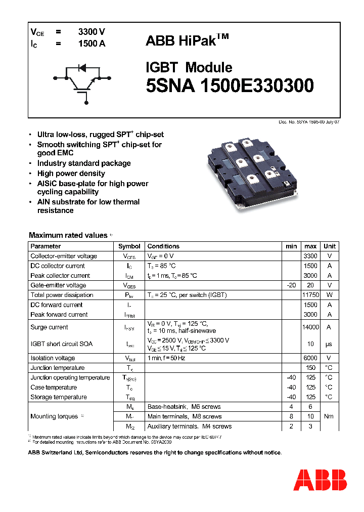 5SNA1500E3303_4157458.PDF Datasheet