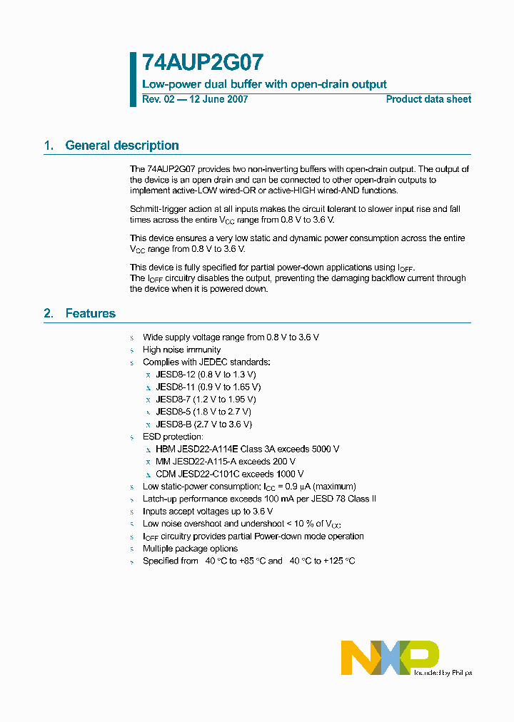 74AUP2G07GF_4124271.PDF Datasheet