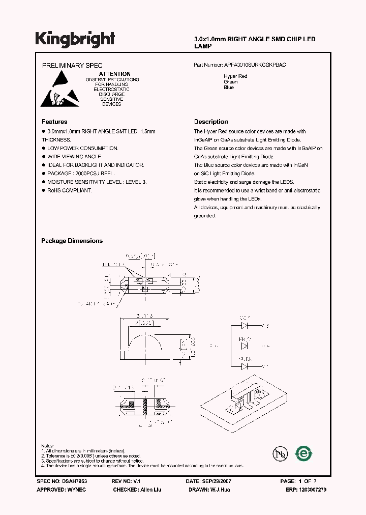 APFA3010SURKCGKPBAC_4159166.PDF Datasheet