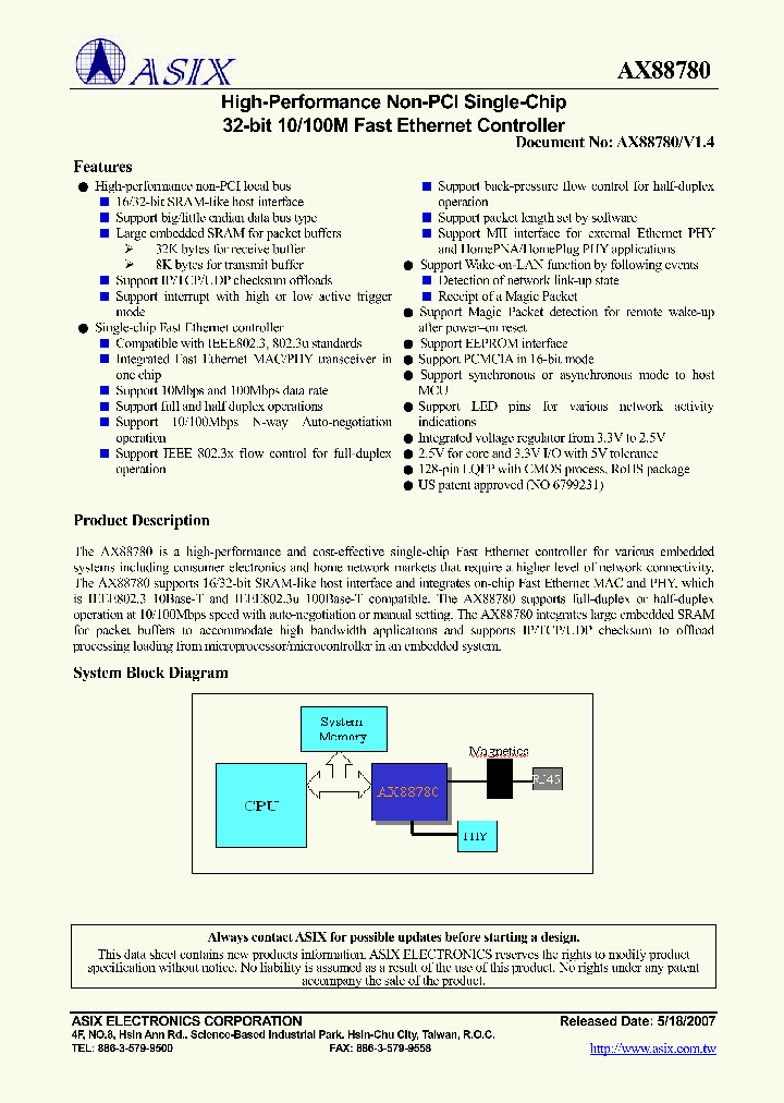 AX8878007_4132730.PDF Datasheet