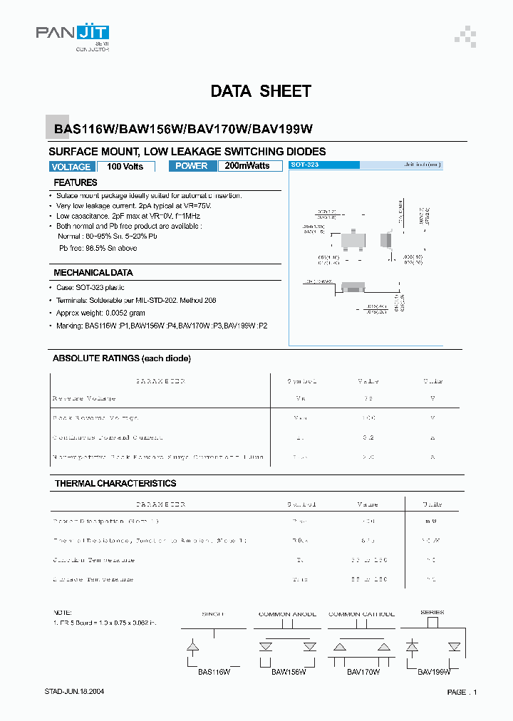 BAS116W_4121483.PDF Datasheet