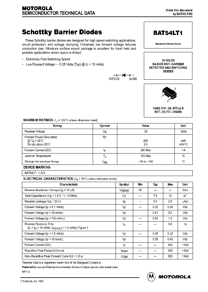 BAT54LT1_4106114.PDF Datasheet