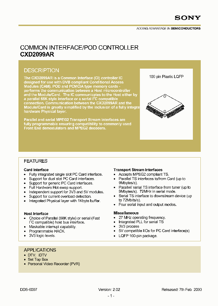 CXD2099AR_4106758.PDF Datasheet