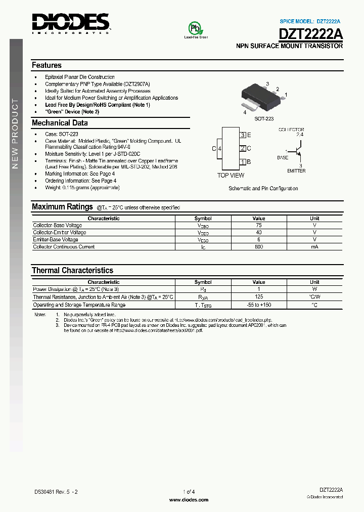 DZT2222A_4108097.PDF Datasheet