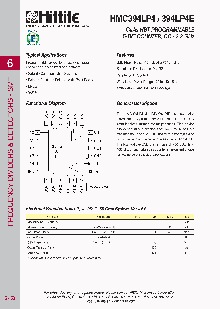 HMC394LP407_4138389.PDF Datasheet