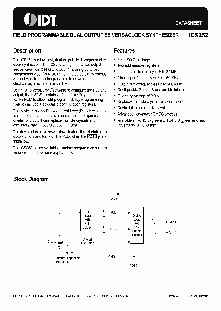 ICS252PMLF_4134997.PDF Datasheet