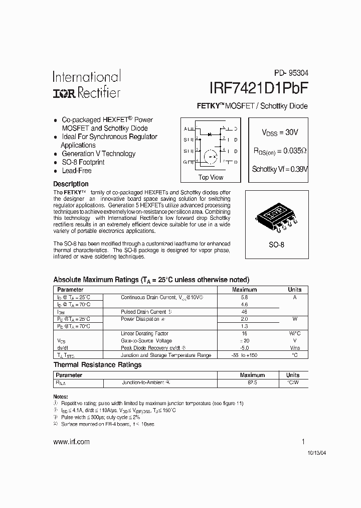 IRF7421D1PBF_4110654.PDF Datasheet