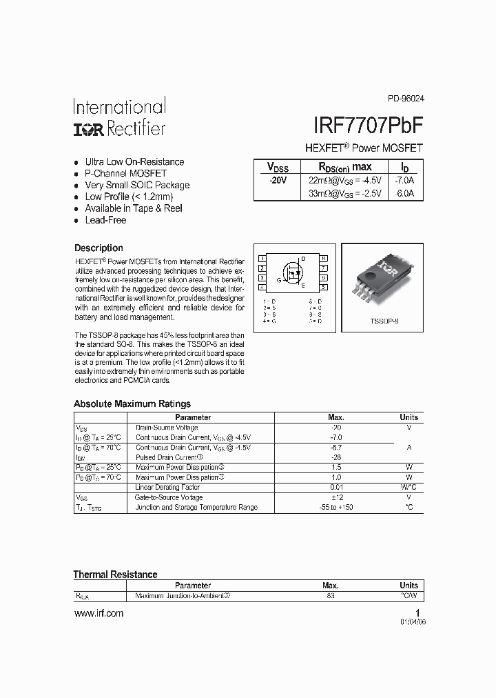 IRF7707PBF_4128993.PDF Datasheet