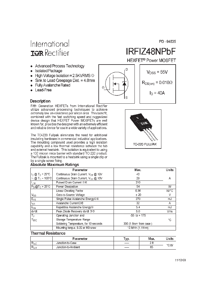 IRFIZ48NPBF_4110144.PDF Datasheet